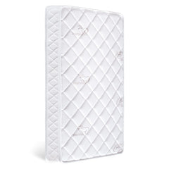 Letmxiu premium crib mattress front view shows seam-free fit for safe sleep.
