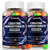 Letollhold creatine monohydrate gummies bottle for convenient daily energy support.