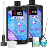 LET'S RESIN UV Resin 500g crystal clear for jewelry making and transparent miniatures.