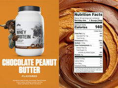 Levels chocolate peanut butter flavor close-up emphasizes real peanut and cacao notes.