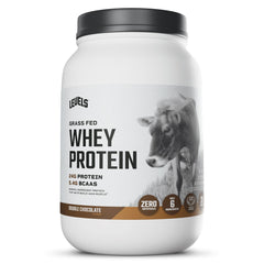 Levels Grass Fed Whey packaging 2lb bag with clean label for daily protein fueling.