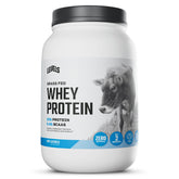 Levels Grass Fed Whey unflavored tub displaying clean grass-fed dairy protein.