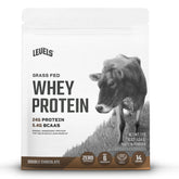 Levels Whey Protein Double Chocolate 1lb packaging for convenient daily protein support.