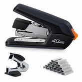 Leven Effortless Desktop Stapler front view showing jam free operation for busy desks