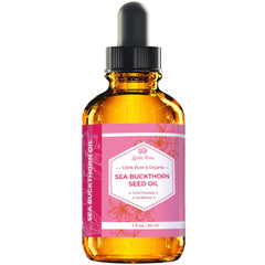 Dropper of Leven Rose Sea Buckthorn Oil ready for facial use