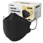 LEVENIS KN95 mask pack front view showing bulk supply for daily protection.
