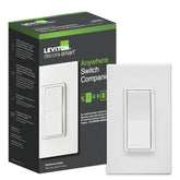 Leviton Decora Switch Anywhere Companion at base of staircase for wireless lamp control.