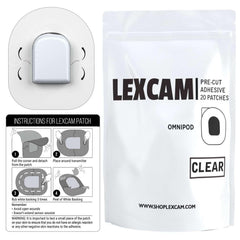 Lexcam skin friendly latex free adhesive patch protects sensitive skin while wearing.