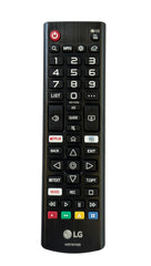 LG Original remote control front view with labeled buttons for easy navigation
