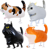 LHOAVWE walking cat balloons pack adds playful feline charm to kids' party decor.