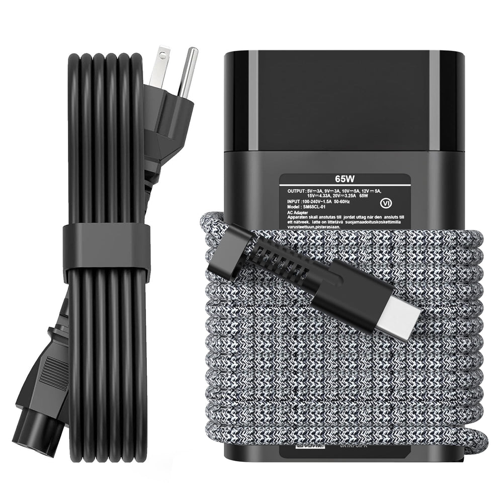 LHYSFIY Slim 65W USB-C charger, compact design ideal for travel