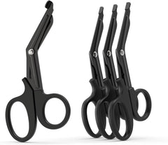 LI JIU trauma shears blade close-up highlighting durable stainless blades for tough tasks.