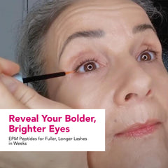 Liaison Lash Growth Serum brush application on lashes for natural length