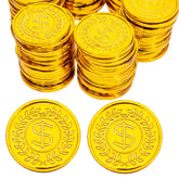 Liatunou pirate gold coins set for treasure hunts and party decor.