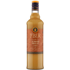 Liber & Co. almond orgeat bottle delivers authentic almond flavor for tiki cocktails.