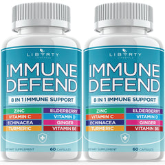 Liberty Lifestyle immune defense bottle cap shows freshness seal for daily use