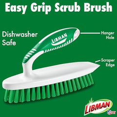 LIBMAN COMMERCIAL FiberForce Tile and Grout Brush targets grout lines effectively