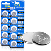 LiCB CR1616 10-pack batteries in blister pack for ready, long-lasting power