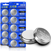 LiCB CR2477 10-pack blister showing fresh batteries ready for use