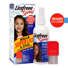 Licefreee spray applied to dry hair before air drying.