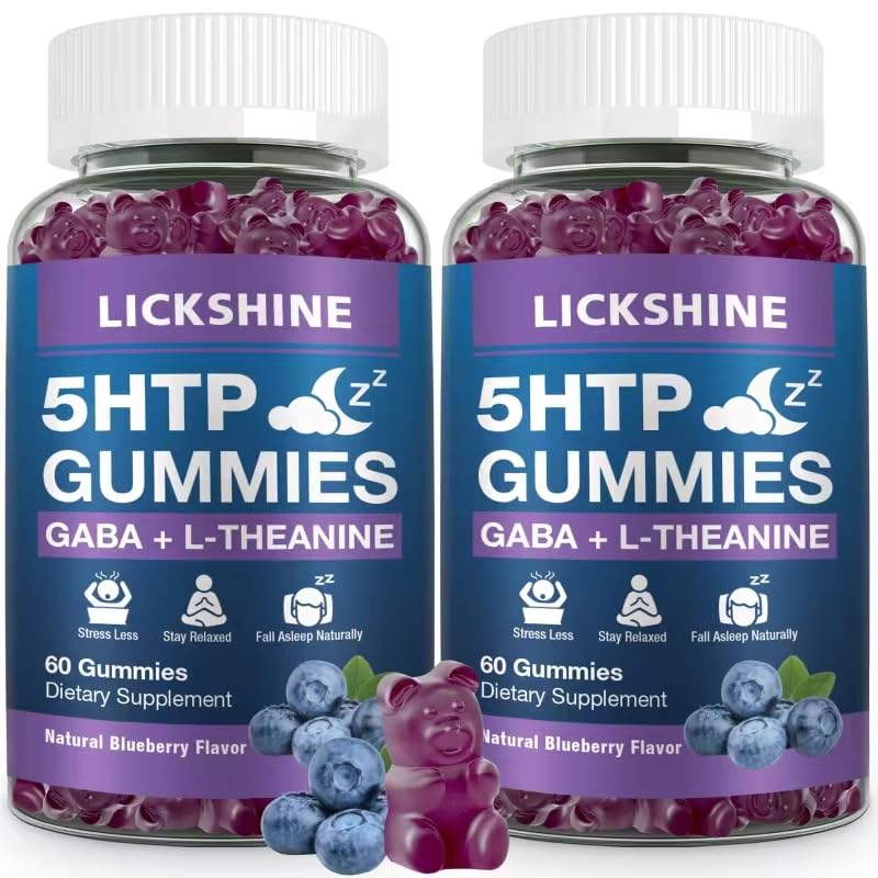 Lickshine 2-pack sleep gummies bottle front for convenient nighttime support.