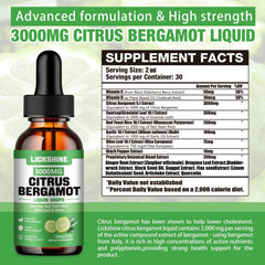 Lickshine citrus bergamot liquid drops pour demonstrates quick absorption.