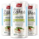 Lieber's Rice Cakes packaging showing unsalted option, ideal for gluten-free snacking.