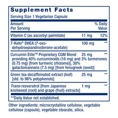 Life Extension 7-Keto DHEA capsules image suggests daily intake for metabolism support.