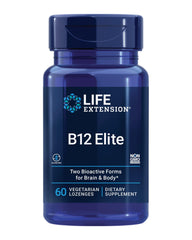 Life Extension B12 Elite lozenge pack for daily energy support.