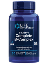Life Extension BioActive Complete B-Complex capsules for daily energy support.