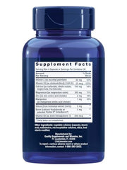 Life Extension Bone Restore capsules closeup highlighting calcium, D3, and K2 synergy.