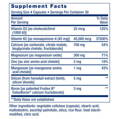 Life Extension Bone Restore Elite vitamin D3 label emphasizing mineral absorption support