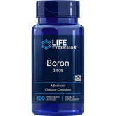Life Extension Boron 3 mg bottle highlights bone support and immune function.