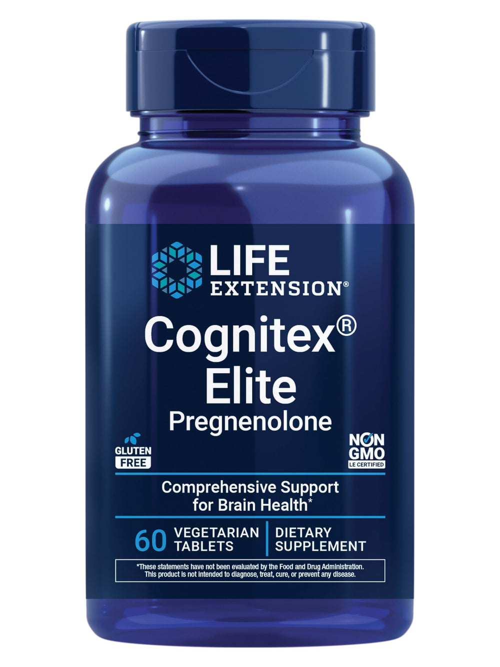 Life Extension Cognitex Elite bottle front view for daily focus and cognitive support