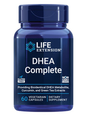 Life Extension DHEA Complete bottle on shelf supports daily wellness and balanced metabolism.