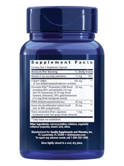 Close-up of capsules highlights vegetarian formula for convenient daily use.