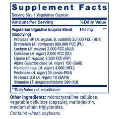 Life Extension Enhanced Super Digestive Enzymes capsules closeup shows vegetarian capsules