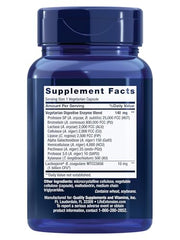 Life Extension Enhanced Super Digestive Enzymes capsules ready for daily enzyme support.