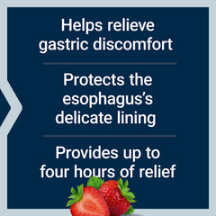 Strawberry and pomegranate extracts image emphasizing natural flavor and gastro-protective notes.