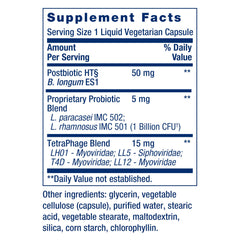 Life Extension FlorAssist GI bottle being poured capsules for daily digestion.