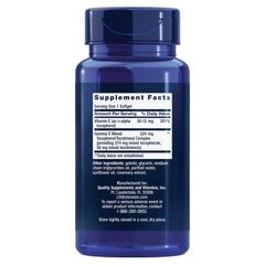 Life Extension Gamma E softgels in hand for easy daily antioxidant support.