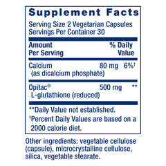 Life Extension Glutathione active form label emphasizing potency