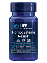 Life Extension Homocysteine Resist bottle front view, showcasing vegetarian B‑complex for heart and brain support.