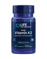 Life Extension Mega Vitamin K2 bottle cap — easy daily access.