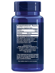 Life Extension Melatonin 6-Hour bottle-label emphasizes quality and purity for steady sleep.