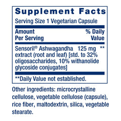 Life Extension Optimized Ashwagandha label view highlighting quality and purity.