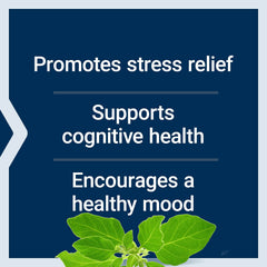Life Extension Optimized Ashwagandha root and leaf extracts emphasizing active compounds.