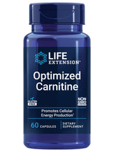 Life Extension Optimized Carnitine bottle supports convenient daily energy management.