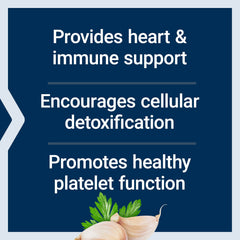 Life Extension Optimized Garlic pour demonstrates easy daily intake with meals.