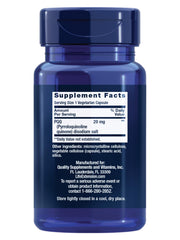 Life Extension PQQ capsules close-up showing vegetarian capsules